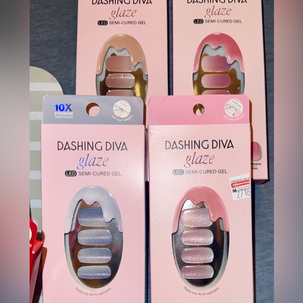 Custom Bundle of 4 Dashing Diva Glaze Nail Sets NIB